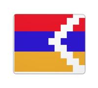 Mouse Pad Drapeau De La République du Haut-Karabakh Friction Faible Tapis De Souris Bords Surpiqués Accessoire Bureau pour Gaming Pc Clavier 25X30Cm