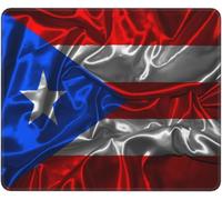 Mouse Pad Drapeau en Soie De Porto Rico Durable Mousepad Étanche Accessoire Bureau pour Gaming Travail Bureau 25X30Cm