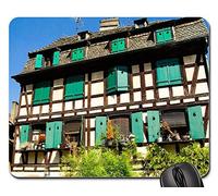Mouse Pad, France Strasbourg Ville Médiévale Alsace Gamer Mouse Pad Antidérapante Tapis De Souris Portable Sous Main Bureau Pour Pc Ordinateur Souris 25X30Cm