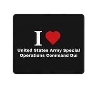 Mouse Pad I Love Le Commandement Spécial De L'Armée Américaine DUI Moderne Tapis De Souris Gaming Friction Faible Mousepad pour Pc Maison Bureau 25X30Cm