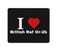 Mouse Pad I Love Le RAF Or-2B Britannique Durable Tapis De Souris Gaming Étanche Mousepad pour Pc Ordinateur Travail 25X30Cm