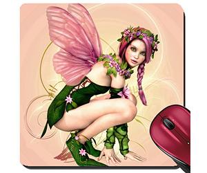 Mouse Pad, Infographie d'une Fée avec Une Aile De Papillon Mousepad Base en Caoutchouc Tapis De Souris De Jeu Portable Souris De Bureau pour Joueurs Professionnels Souris 25X30Cm