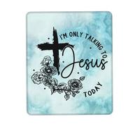 Mouse Pad Je Parle Seulement À Jésus Portable Tapis De Souris Étanche Accessoire Bureau pour Pc Ordinateur Travail 25X30Cm