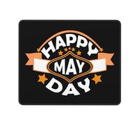 Mouse Pad Joyeux 1Er Mai Bords Surpiqués Mousepad Moderne Accessoire Bureau pour Ordinateur Gamer Maison 25X30Cm