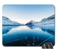 Mouse Pad, Lignes De Patinage sur Glace en Hiver en Suisse Gaming Mousepad Antidérapante Tapis De Souris Gamer Confort Souris De Gaming pour Souris Jeux Professionnels 25X30Cm