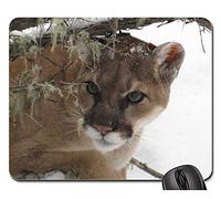 Mouse Pad, Lion De Montagne Cougar Faune Nature Gros Chat Gamer Mouse Pad Antidérapante Tapis De Souris D'Ordinateur Optimisé Tapis De Gaming pour Professionnels Souris Pc 25X30Cm