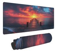 Mouse Pad Orange BrûLé Tapis de Souris XXL 1200x600mm Desk Mat Brun Tapis de Souris One Piece Base en Caoutchouc Antidérapante Bords Cousus Mousepad Imperméable Antidérapant pour Bureau Accueil T584