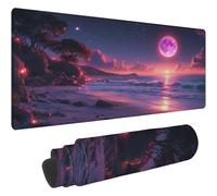 Mouse Pad Orange BrûLé Tapis de Souris XXL 600x300mm Desk Mat Rose Tapis de Souris One Piece Base en Caoutchouc Antidérapante Bords Cousus Mousepad Imperméable Antidérapant pour Bureau Accueil T338