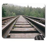 Mouse Pad, Rails De Chemin De Fer Voie Ferrée Transport Voyage Vieux Gamer Mouse Pad Antidérapante Mousepad Durable Souris De Gaming pour Pc Souris Professionnels 25X30Cm