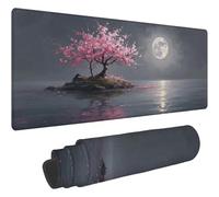 Mouse Pad Rose Tapis de Souris XXL 1600x800mm Desk Mat Paysage Tapis de Souris One Piece Base en Caoutchouc Antidérapante Bords Accessoires Bureau Travail Cousus Mousepad pour Ordinateur Bureau T224