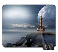 Mouse Pad, Signal Phare Quai Mur Science Astronomie Tapis Souris Antidérapante Gamer Mouse Pad Moderne Souris De Bureau pour Professionnels Ordinateur Pc 25X30Cm