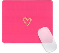Mouse Pad,Square Barbie Pink Heart Shape Mouse Pad Personality Mousepad with Rubber Base Waterproof and Non-Slip Mousepad for Office,Work,Computer,Home