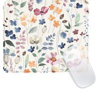 Mouse Pad,Square Mouse Mat Cute Flowers Personality Mousepad with Rubber Base Waterproof and Non-Slip Mousepad for Office,Work,Computer,Home