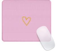 Mouse Pad,Square Purple Cute Heart Shape Mouse Pad Personality Mousepad with Rubber Base Waterproof and Non-Slip Mousepad for Office,Work,Computer,Home