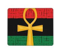 Mouse Pad Symbole des Dieux Égyptiens Ankh Rouge Et Vert Lavable Gamer Mouse Pad Friction Faible Accessoire Bureau pour Pc Ordinateur Travail 25X30Cm