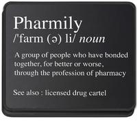 Mouse Pad Thème de pharmacologie Protection Bureau Travail 25x30CM