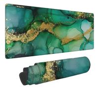 Mouse Pad Turquoise Tapis de Souris XXL 800x300mm Desk Mat Couleur Orange Tapis de Souris One Piece Base en Caoutchouc Antidérapante Bords Accessoires Bureau Travail Cousus Mousepad pour Bureau T104