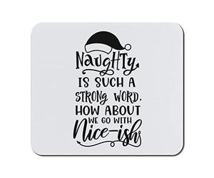 Mouse Pad Vilain, C'est Un Mot si Fort ! Joli Bonnet de Père Noël