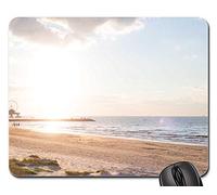 Mouse Pad, Voir Plage Sable Mer Océan Été Eau Tapis De Souris D'Ordinateur Antidérapante Mousepad Durable Souris De Bureau pour Jeux Ordinateur Souris 25X30Cm