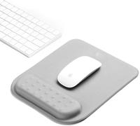Mouse Pad with Wrist Rest,Ergonomic Gaming Mouse Pad with Memory Foam Wrist Rest,Non-Slip Rubber Bottom,Suitable for Office and Home (Grey)