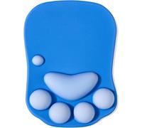 Mouse Pad with Wrist Rest,Ergonomic Mouse Pad,Kawaii Cat Mouse Pad,Silicone Gel Mouse Pad,Non-Slip Base for Home/Office/Gaming,Blue