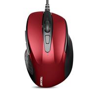 Mouse Pro S2 Souris Filaire Optique Haute Précision 6 Boutons 6400 DPI 4 DPI Réglable Souris Ergonomique pour Windows 11/10/8.1/8/Vista/XP/Mac Ordinateur Portable/Bureau Câble 1.5M-Gris