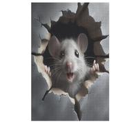 Mouse Puzzles en Bois 1000 Pièces Adultes, Poster Jigsaw Puzzle, Design Unique Jouet ÉduChatif pour Adolescents Et Enfants 78×53cm