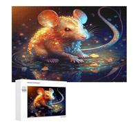 Mouse Puzzles en Bois 1000 Pièces Adultes, Poster Jigsaw Puzzle, Design Unique Jouet ÉduChatif pour Adolescents Et Enfants （75×50cm）