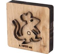 Mouse Shape Leather Cutting Die Alloy Steel Blade Birch Base 59 X 55mm Leather Embossing Die for DIY