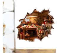 Mouse Stickers, 5 Pieces Adhesive Cute Mice, Hole Design Animal Wall Sticker with Adhesive and Easy Application, Decorative Stickers for Bedroom, Bathroom, Playroom, Classroom, Kindergarten