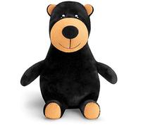 Mousehouse Gifts - Ours en peluche Big Belly - très doux/amusant/mignon/câlin - pour enfant de tout âge - noir - 25 cm