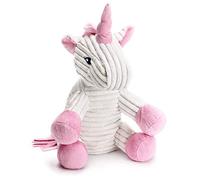Mousehouse Gifts - Peluche licorne - en velours côtelé - blanc/rose - 25,4 cm (10")