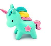 Mousehouse Gifts - Tirelire pour Enfant - Licorne Bleue/crinière pailletée/étoile Rose - Fille/garçon - 8 x 20 x 18 cm