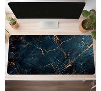 Mousepad 1000x500x3mm Gaming Mauspad mit Genähten Kanten, Blau Abstrakt Mouse Pad Verlängertes Großes Mousepad XXL, Gaming Mauspad mit Rutschfeste Gummibasis Schreibtisch Zubehör PjY14683 7-9