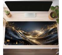 Mousepad 700x300x3 mm Gaming Mauspad mit Genähten Kanten, Abstrakt Gelb Mouse Pad Verlängertes Großes Mousepad XXL, Gaming Mauspad mit Rutschfeste Gummibasis Schreibtisch Zubehör PjY14557 7-6