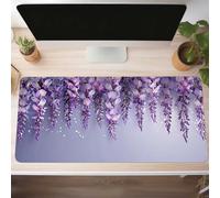 Mousepad 700x300x3mm Gaming Mauspad mit Genähten Kanten, Rosa Blume Mouse Pad Verlängertes Großes Mousepad XXL, Gaming Mauspad mit Rutschfeste Gummibasis Schreibtisch Zubehör, Geschenke PjY14577 K-0