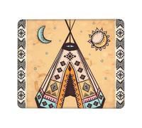 Mousepad Art Amérindien du Sud-Ouest des Navajos Étanche Gamer Mouse Pad Base en Caoutchouc Anti-Dérapant Mouse Pad pour Gamer Bureau Gaming 25X30Cm