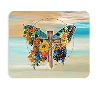 Mousepad, avec Dieu, Toutes Choses, Christianisme, Écritures Inspirantes Tapis De Souris D'Ordinateur Portable Gaming Mousepad Antidérapante Tapis Souris pour Ordinateur Joueurs 25X30Cm