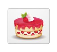 Mousepad Dessert Au Shortcake Aux Fraises Friction Faible Tapis De Souris Base en Caoutchouc Anti-Dérapant Accessoire Bureau pour Clavier Maison Pc 25X30Cm