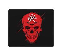 Mousepad Drapeau National Créatif du Crâne Patriote D'Oman Étanche Gamer Mouse Pad Durable Accessoire Bureau pour Gaming Travail Gamer 25X30Cm