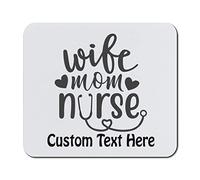 Mousepad Épouse, Maman, infirmière Mouse Pad Ordinateur Portable 25x30CM