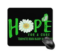 Mousepad Espoir d'une Fleur De Sensibilisation Aux Traumatismes Crâniens Étanche Gamer Mouse Pad Résistant À Usure Mouse Pad pour Maison Gamer Pc 25X30Cm