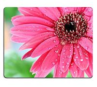 Mousepad, Fleurs De Marguerite Roses Souris De Bureau Stable Tapis De Souris De Jeu Base en Caoutchouc Gamer Mouse Pad pour Souris Ordinateur 25X30Cm