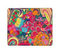 Mousepad Fleurs des Années 60 Et 70, Amours De Paix Étanche Accessoire Bureau Bords Surpiqués Gamer Mouse Pad pour Gamer Maison Pc 25X30Cm