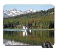 Mousepad, Hydravion Canada Lake Mountains Tree Fly Tapis Souris Antidérapante Tapis De Souris Gamer Portable Tapis De Gaming pour Souris Pc Professionnels 25X30Cm