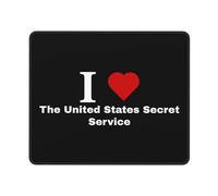 Mousepad I Love Les Services Secrets des États-Unis Lavable Tapis De Souris Durable Accessoire Bureau pour Pc Ordinateur Maison 25X30Cm