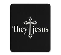 Mousepad Ils Jésus Croix Religieux Friction Faible Gamer Mouse Pad Étanche Tapis De Souris Gaming pour Travail Pc Clavier 25X30Cm