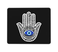 Mousepad Main De Fatima Indienne Hamsa Bonne Chance Mauvais Œil Résistant À Usure Tapis De Souris Durable Mouse Pad pour Gaming Travail Clavier 25X30Cm