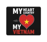Mousepad, Mon Coeur, Mon Pays, Mon Vietnam Tapis De Souris Gamer Doux Souris De Gaming Moderne Tapis De Souris D'Ordinateur pour Souris Bureau 25X30Cm