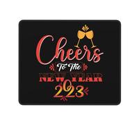 Mousepad, Santé À La Nouvelle Année 2023 Tapis Souris Durable Tapis De Souris D'Ordinateur Résistant À Usure Tapis De Gaming pour Joueurs Professionnels Bureau 25X30Cm